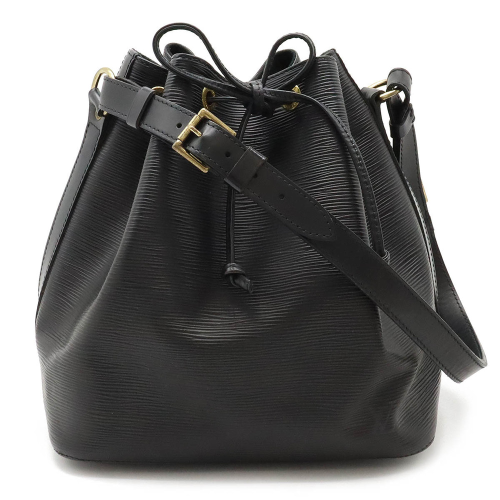 LOUIS VUITTON Epi Drawstring Shoulder Bag One Noir Black